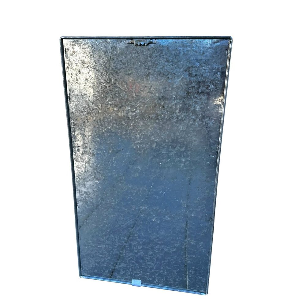 Galvanized Metal Mail & Magazine Wall Organizer With Double Pockets - Picture 6 of 7